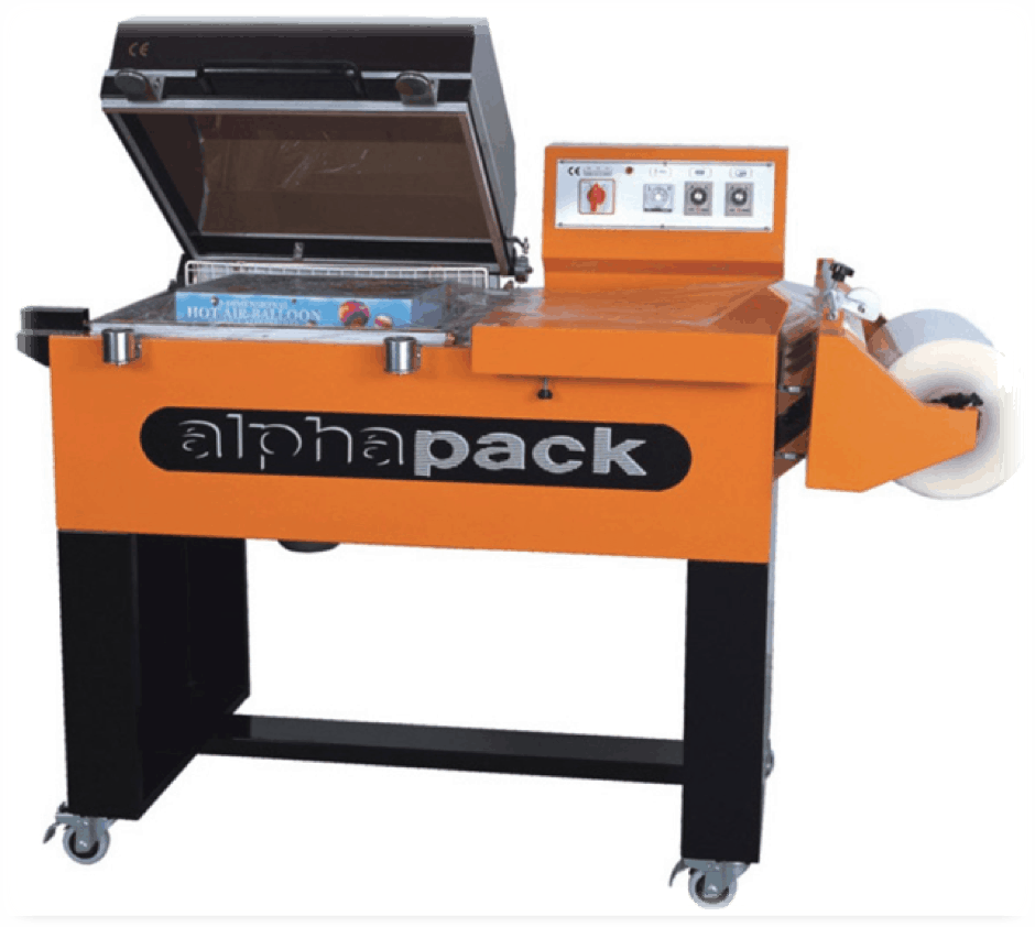 A shrink wrap machine as used by Kempner