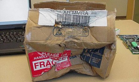 A damaged package