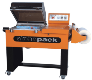 orange shrink wrap machine