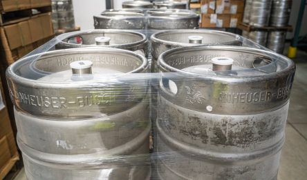 Metal Drums protected by Shrink Wrap
