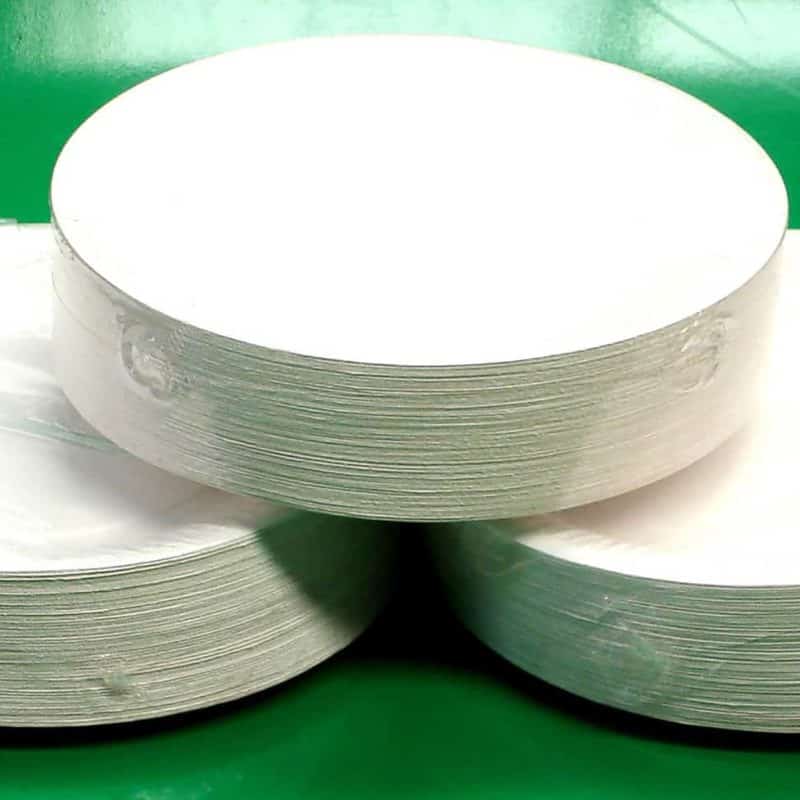 Paper plates shrink wrapped and packaged using our shrink wrapping equipment